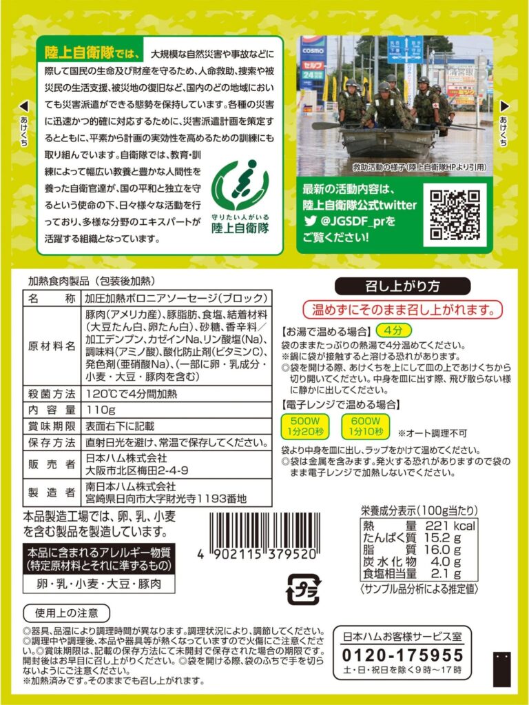 パッケージ裏面