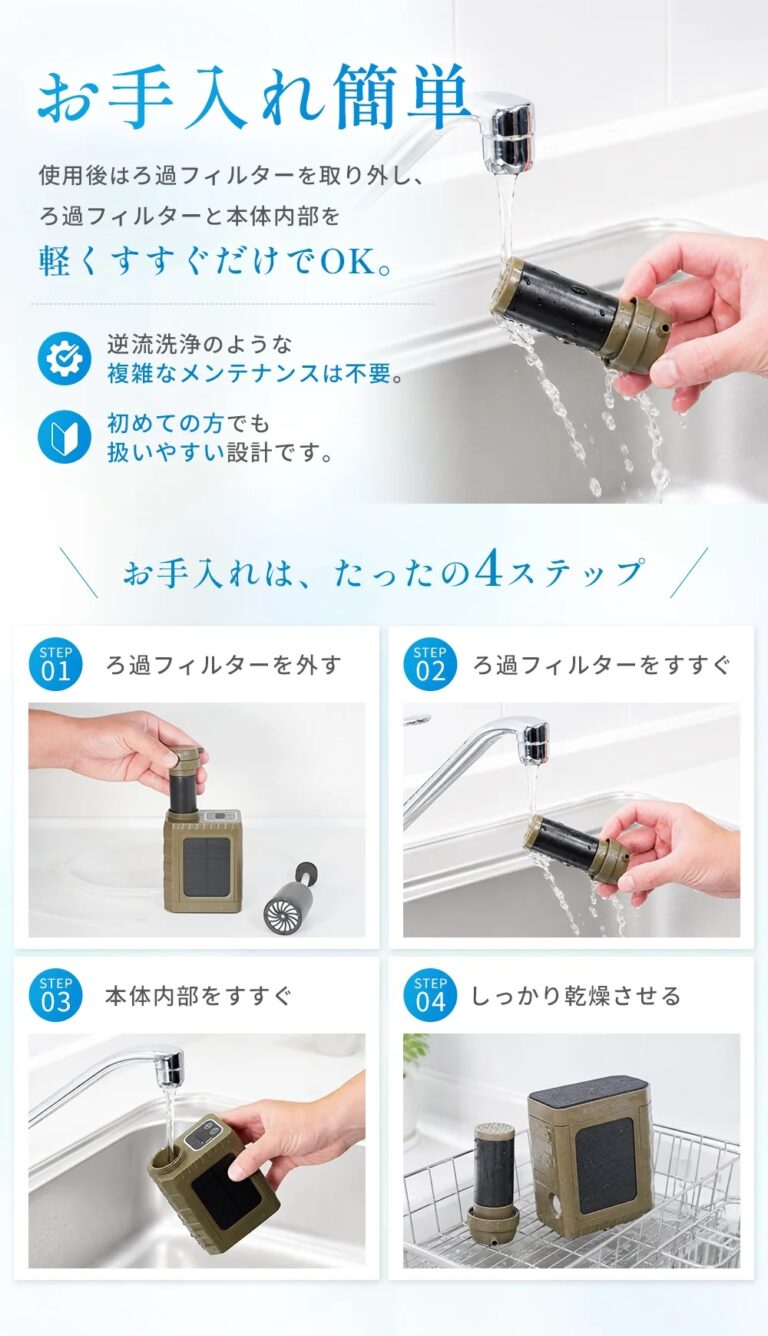 お手入れは非常に簡単にできます。
